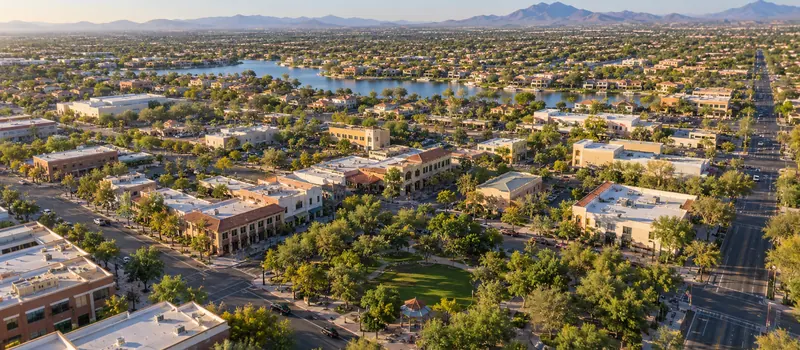 Aerial view of Chandler, AZ