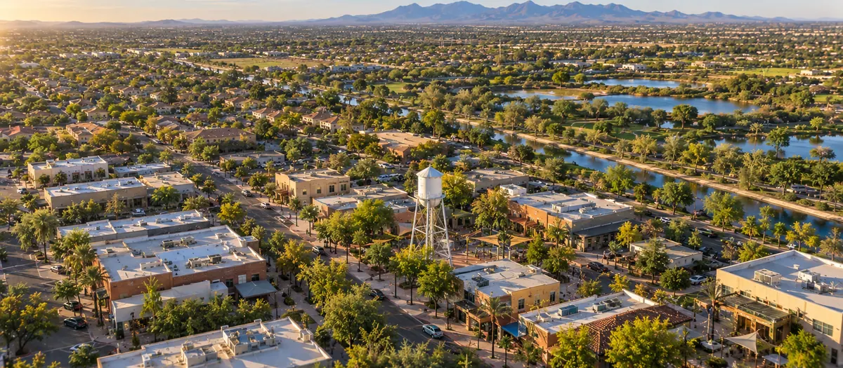 Aerial view of Gilbert, AZ