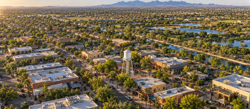 Aerial view of Gilbert, AZ