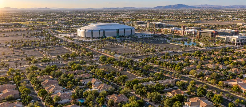 Aerial view of Glendale, AZ