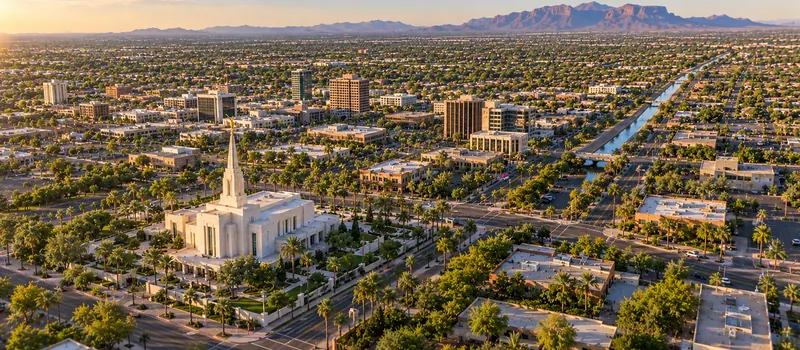 Aerial view of Mesa, AZ