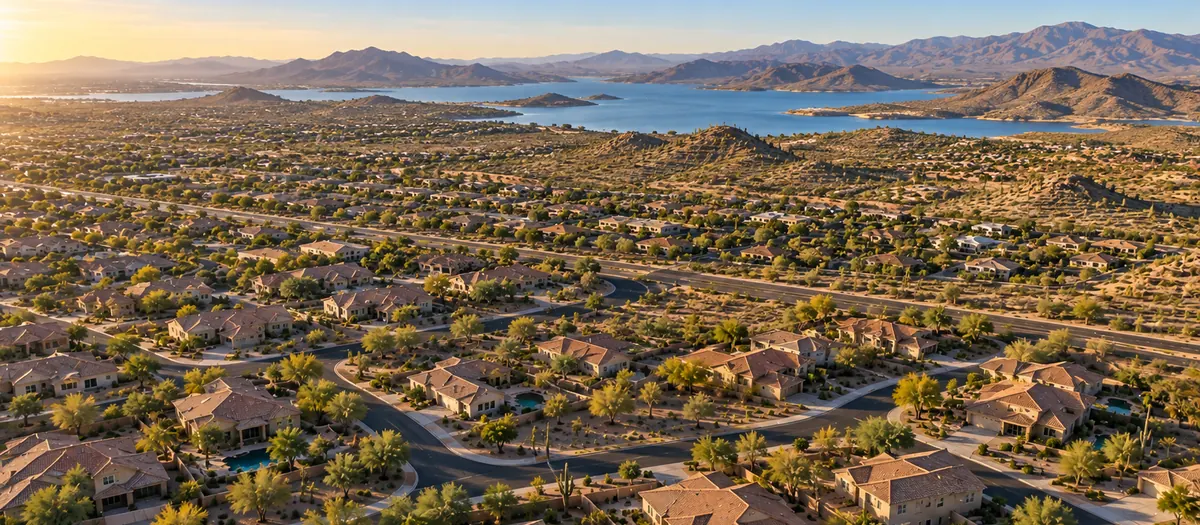 Aerial view of Peoria, AZ
