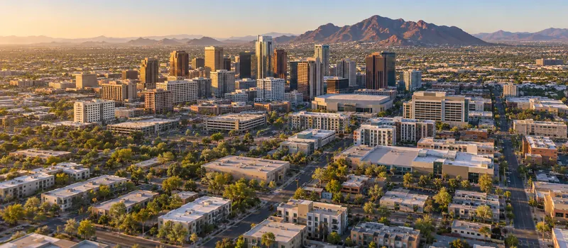 Aerial view of Phoenix, AZ