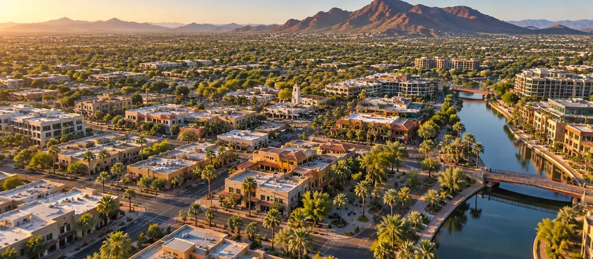 Aerial view of Scottsdale, AZ