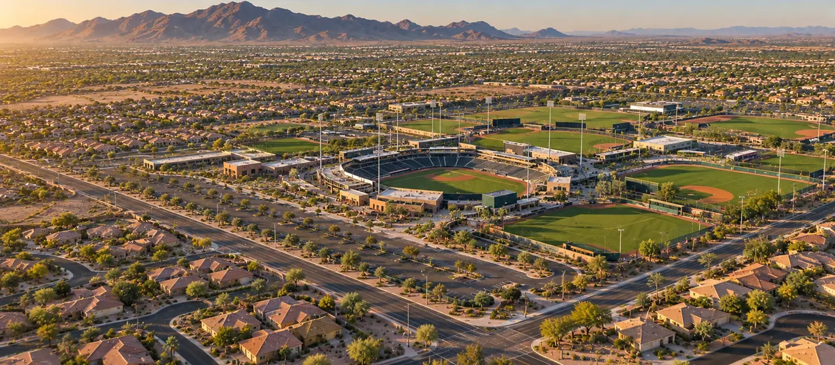 Aerial view of Surprise, AZ