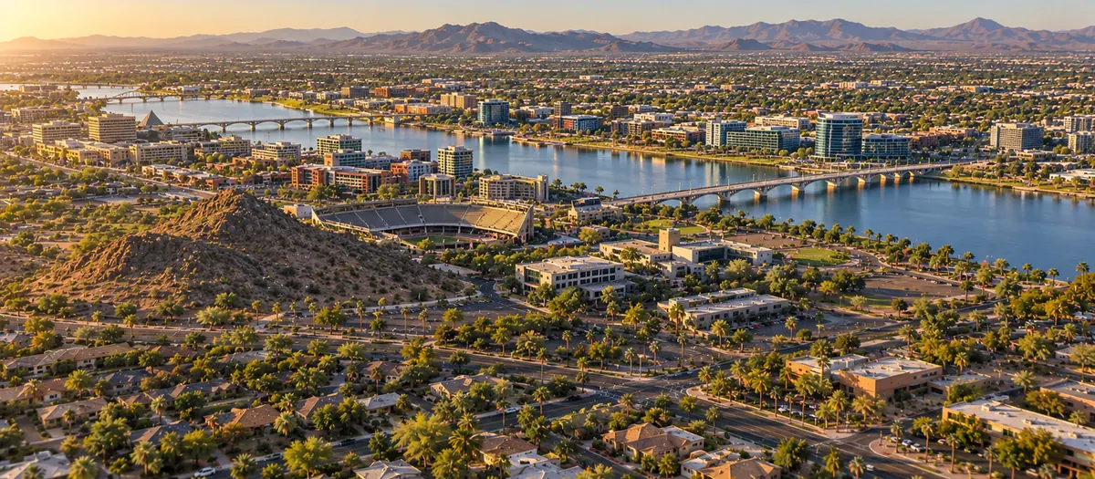 Aerial view of Tempe, AZ